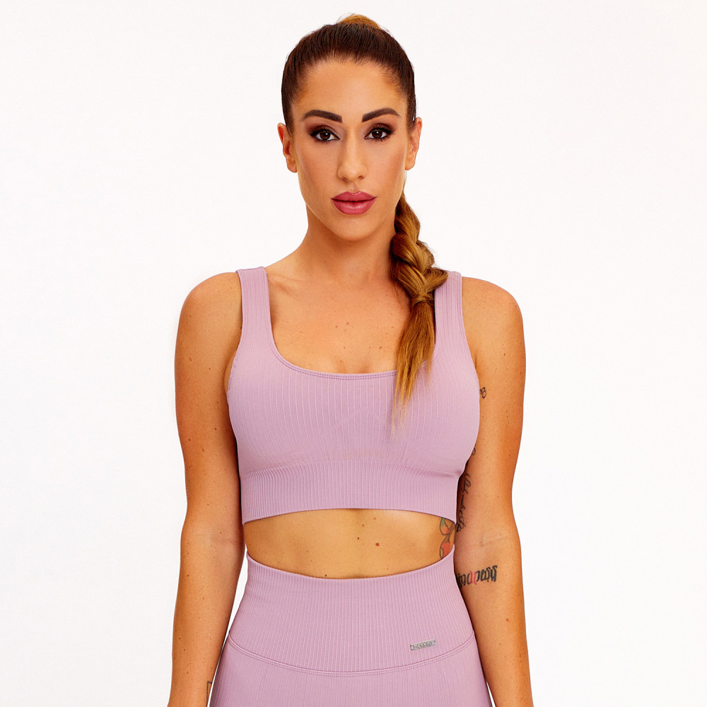 Seamless pomegranate colored sports bra - ZOYA SPORT