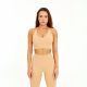 Seamless figure-shaping nude sports bra