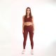 Thinly ribbed and seamless chocolate brown sports bra + long pants
