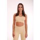 Thin ribbed seamless nude sports bra